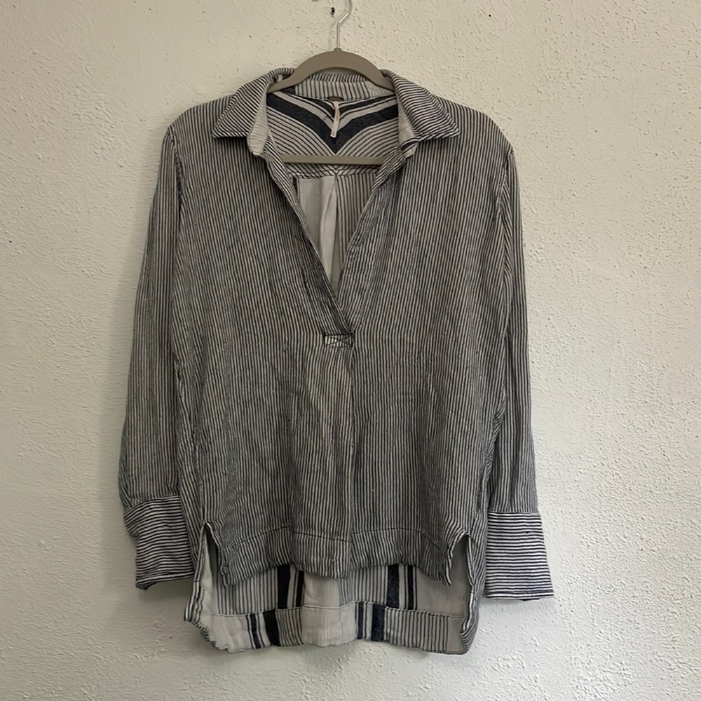 Free people striped relaxed shirt